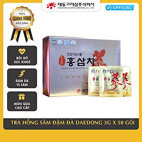 Hình ảnh Chiết xuất trà hồng sâm Hàn Quốc Daedong Korea Ginseng 50 gói - Giúp giảm mệt mỏi, tỉnh táo tinh thần và giải nhiệt ngày nắng nóng