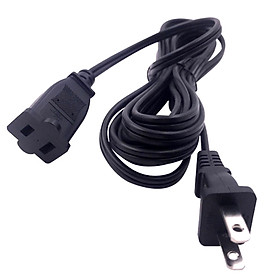 American 2Pin Male to Female Power Extension Cord Durable black
