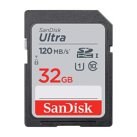 Thẻ nhớ SanDisk Ultra SDHC, SDUN4, C10, UHS-I, 120MB/s - Hàng Chính Hãng