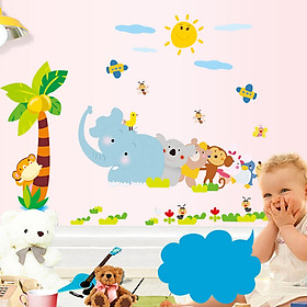 Mua Decal Dán Tường Vườn Thú 14 Binbin EB88 (120 x 60 cm)