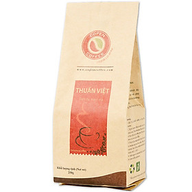 Cà phê rang xay truyền thống pha phin Thuần Việt -Copen Coffee - Vị đắng đậm đà dành cho pha phin - Hộp 500g