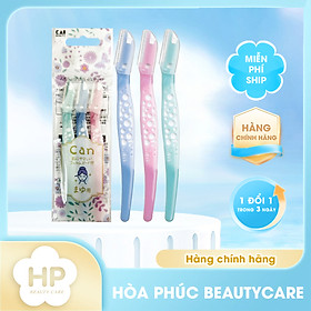 Dao Cạo Lông Mày Lưỡi Thép Không Gỉ Kai Eyebrow For Women (Set 3 Cây)