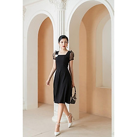 Váy cổ vuông tay bồng-Lexi Dress-V06-wfstudios