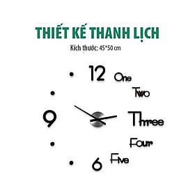 Mua Đồng Hồ Dán Tường 3D CoCo   Đồng Hồ Treo Tường Dán Tường 3D