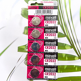 Vỉ 5 Viên Pin CR2032 Maxell Nhật Bản Lithium 3V