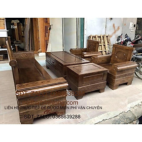 Mua Bàn ghế phòng khách sofa bộ đối gỗ sồi mẫu 117