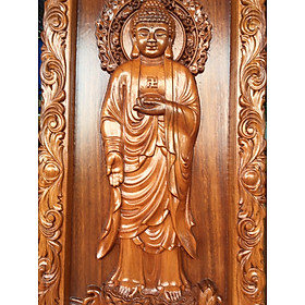 Mua Tranh phật A Di Đà gỗ Hương đỏ  Gõ đỏ 30x69cm