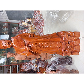 Mua Tượng khổng minh ( gia cát lượng ) bằng gỗ hương đá kt 60×16×15cm