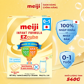 Sản Phẩm Dinh Dưỡng Công Thức Meiji Infant Formula EZcube - Nhập khẩu chính hãng (540g)