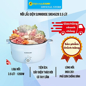 Nồi lẩu điện Sunhouse SHD4528 3.5 lít - Hàng Chính Hãng