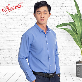 Áo sơ mi trơn tay dài Amazing, form slimfit Hàn Quốc, nhiều màu, vải bamboo mềm và mát, có big size