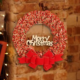 Christmas Sign Wreath Decoration Hanging Ornaments Garland Door Wreaths for Xmas, Mantel, Holiday, Fireplace, Farmhouse