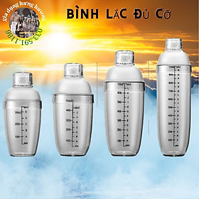 Lắc nhựa pha chế, shaker nhựa 350ml, 500ml, 700ml, 1000ml, chuyên dụng cụ pha chế bartender