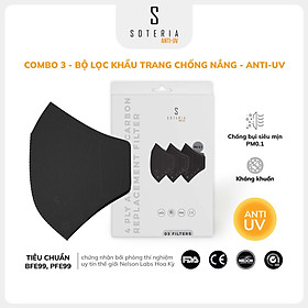 Bộ lọc SOTERIA ANTI UV - FILTER Không van - Combo 3