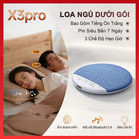 Loa bluetooth đặt ngủ dưới gối X3 Pro Bluetooth 5.4, có tiếng ồn trắng hỗ trợ giấc ngủ, Hẹn giờ + tặng bịt mắt - Hàng nhập khẩu
