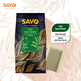 Trà Gạo Rang SAVO Tea túi 300gram (Roasted Rice Tea) - Túi 30 gói x 10gr