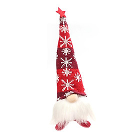 Búp Bê Thần Lùn Gnome Với Đèn Led Trang Trí Giáng Sinh - Màu Đỏ - Chân Ngắn