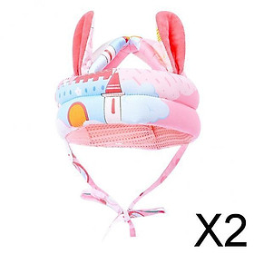 2xAnti-collision Protective Hat Baby Safety Helmet Baby Toddler Cap Soft New Pink