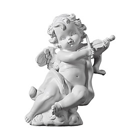 Angel Figurine Adorable Angel Sculpture Resin Cherub Statue for Bedroom Home