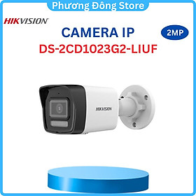 Camera IP HIKVISION DS-2CD1023G2-LIUF 2MP đèn kép, Mic thu âm, phát hiện người/ phương tiện 30m ,.-Hàng chính hãng