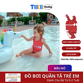 Bộ Đồ Bơi Quần Tã Bé Gái Fashy - Đỏ (Size 80)