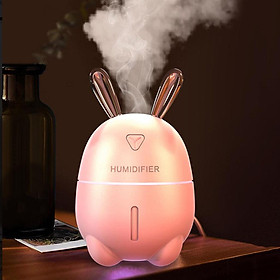 USB Humidifier 300ml Mini Portable Humidifier with 7-Color LED Night Light Auto-Off Ultra-Quiet for Bedroom Baby Child