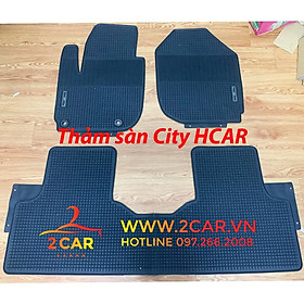 Thảm trải sàn, lót sàn PVC cao cấp xe Honda City 2015-2021, Hàng cao su đúc không mùi - Mẫu HCAR