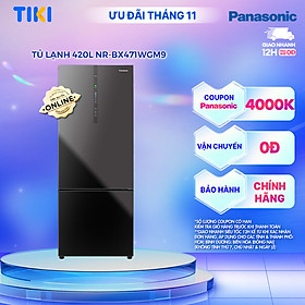 Mua  Chỉ giao miền Nam  Tủ lạnh Panasonic Ngăn đông mềm diệt khuẩn 420L NR-BX471WGM9 - Tiết kiệm điện với bộ đa cảm biến Econavi - Mặt gương - Hàng chính hãng