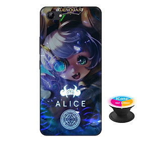 Ốp lưng nhựa dẻo dành cho Vivo Y81 in hình Alice - Tặng Popsocket in logo iCase - Hàng Chính Hãng