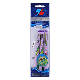 Vỉ 3 Bút Lá Tre Thiên Long FL-09 - Tím