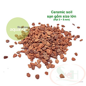 Sạn sỏi gốm Thủy Mộc ceramic, nâu đất, 3 màu trải nền bể cá tép thủy sinh tiểu cảnh