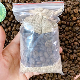 Túi thơm cà phê 100% hạt nguyên chất khử mùi trên ô tô, tủ đồ, văn phòng, tủ lạnh, tủ quần áo, spa Thư Giãn, nhà vệ sinh Nước Hoa Sáp Thơm 60g - LUCKY