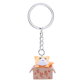 Móc Khóa Mèo Con Ngồi Hộp