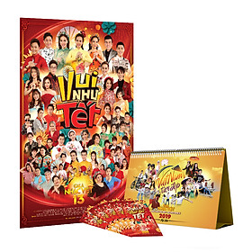 Gala Nhạc Việt 13: Vui như Tết (Bộ 2 DVD) + tặng kèm bộ lịch để bàn Việt Nam tươi đẹp và 5 bao lì xì Gala nhạc Việt Tết.