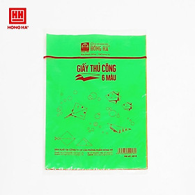 Giấy thủ công đê can 6 màu Hồng Hà (4918)