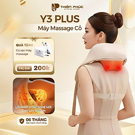 Máy Massage Cổ Vai Gáy Y3 Plus, Chườm Ấm 45°C, 16 Điểm Tiếp Xúc Silicon, Massage Đa Vị Trí
