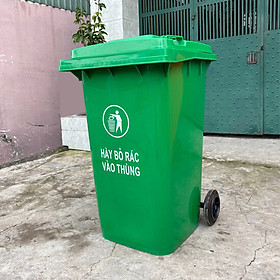 Mua Thùng rác 240L nhựa hdpe có bánh xe nắp đậy kín  thùng rác công nghiệp 240L
