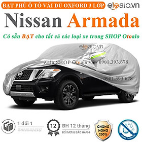 Bạt che phủ xe ô tô Nissan Armada vải dù 3 lớp CAO CẤP BPXOT - OTOALO