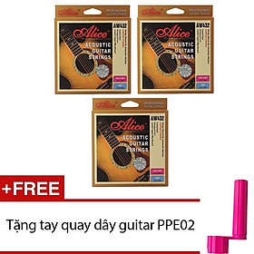 Mua Bộ 03 bộ dây đàn AW432 + Tặng tay quay thay  dây guitar
