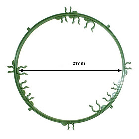 Vòng giữ thân cây Daim  đường kính 27cm kết hợp với ống thép bọc nhựa làm khung trồng hoa