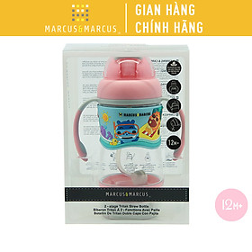 Bình uống nước có ống hút cho bé Tritan 2-Stage Marcus & Marcus, từ 12 tháng - Hồng