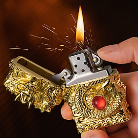 Mua Bật Lửa Zippo Rồng Cẩn Ngọc Đỏ – Xài Xăng