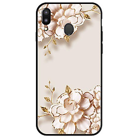 Ốp lưng dành cho điện thoại Samsung Galaxy M20 - Tranh Hoa Nền Trắng