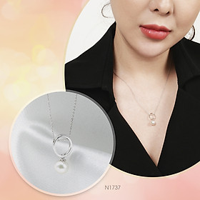 Dây chuyền ngọc trai Freshwater size ngọc 7-8mm chất liệu Bạc Quý Kim Hoàng Gia Pearl N1737S0F31W038001K000