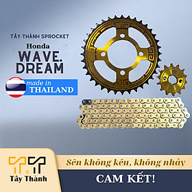 Nhông sên dĩa Honda Dream màu vàng ( loại tốt )