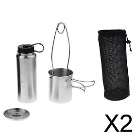 2xStainless Leak Proof Water Bottle Cup/Pot Kettle Mouth Spreader Hanger
