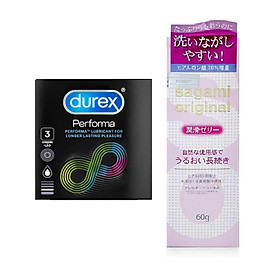 Combo Bcs chống xts Durex Performa - 3s + Gel Sagami Original