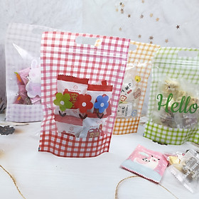 Mua TD61B-Set 10 Túi ZIP  Thần Tài đựng 200g-250G bánh qui  quy  kẹo nougat (15.5X25.5CM)