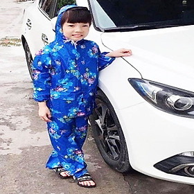 Áo Mưa Bộ Trẻ Em Họa Tiết Hoạt Hình Dễ Thương Cho Bé Từ 3-10 Tuổi, Bộ Áo Mưa Trẻ Em Cute Chống Thấm.