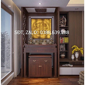 Mua Bộ bàn thờ chung cư mẹ con gỗ sồi mẫu hiện đại MS 8.7